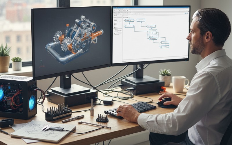 engineer managing digital change order