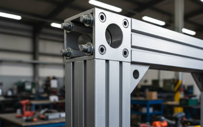 aluminum structural frame with joints