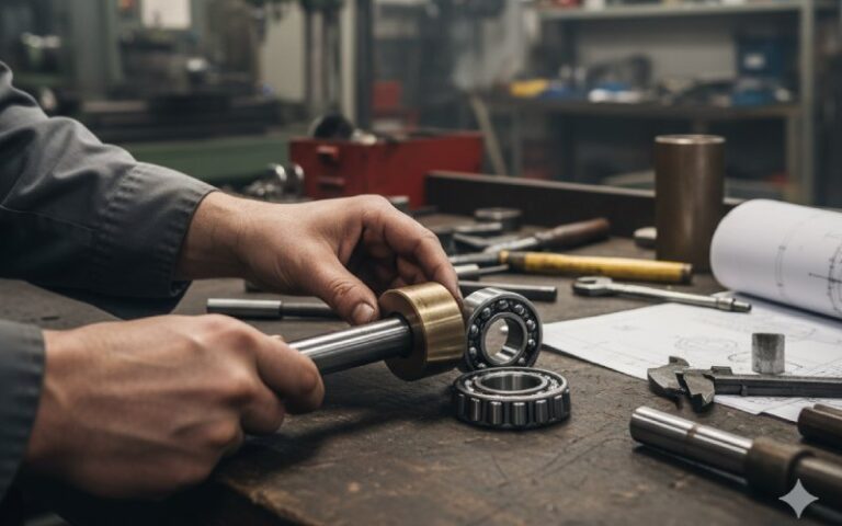 Engineer choosing bearing and bushing