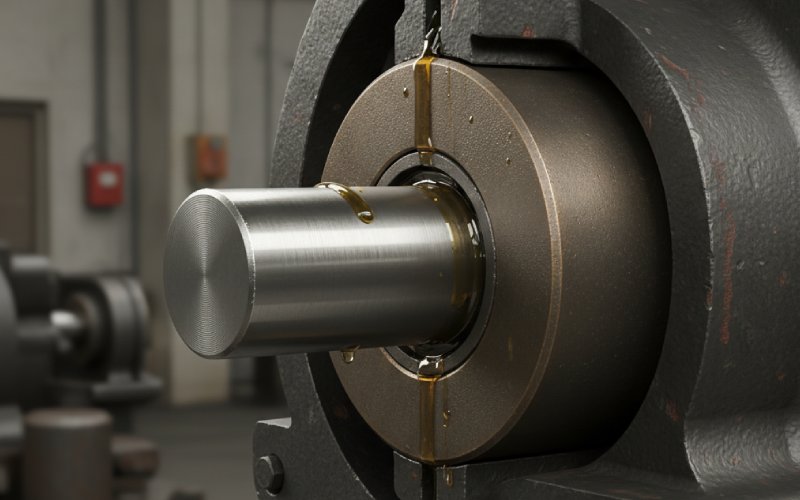 Shaft running in a bushing