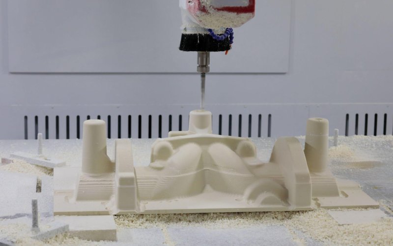 CNC machine cutting prototype part