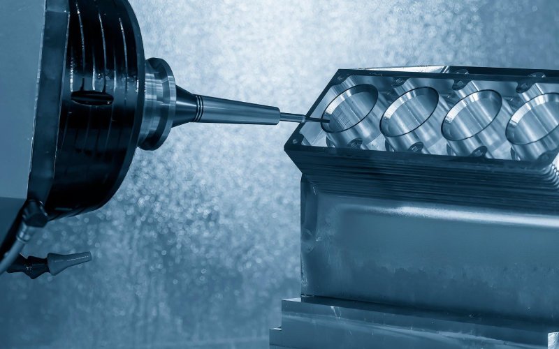 CNC milling aluminum block