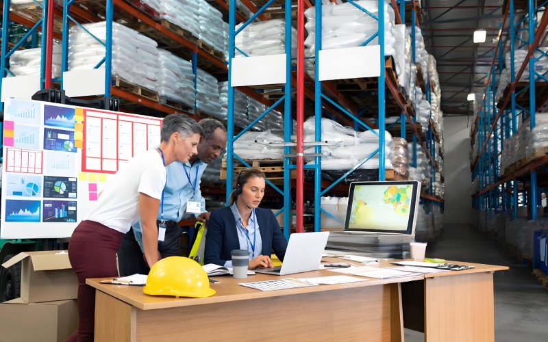 logistics team planning cnc shipments